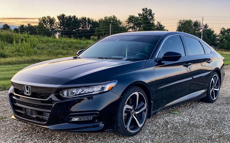A black Honda Accord